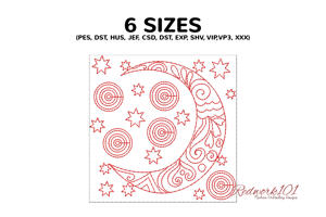 Charming Abstract Moon Pattern