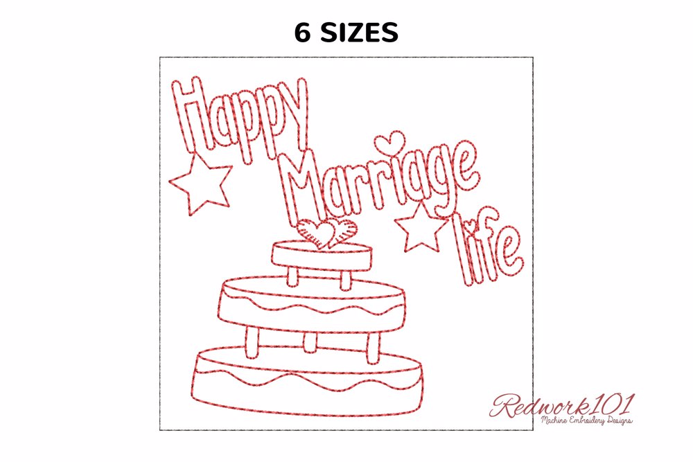 Cake with Happy Marriage Life