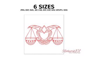 Zendoodle disign on libra scale