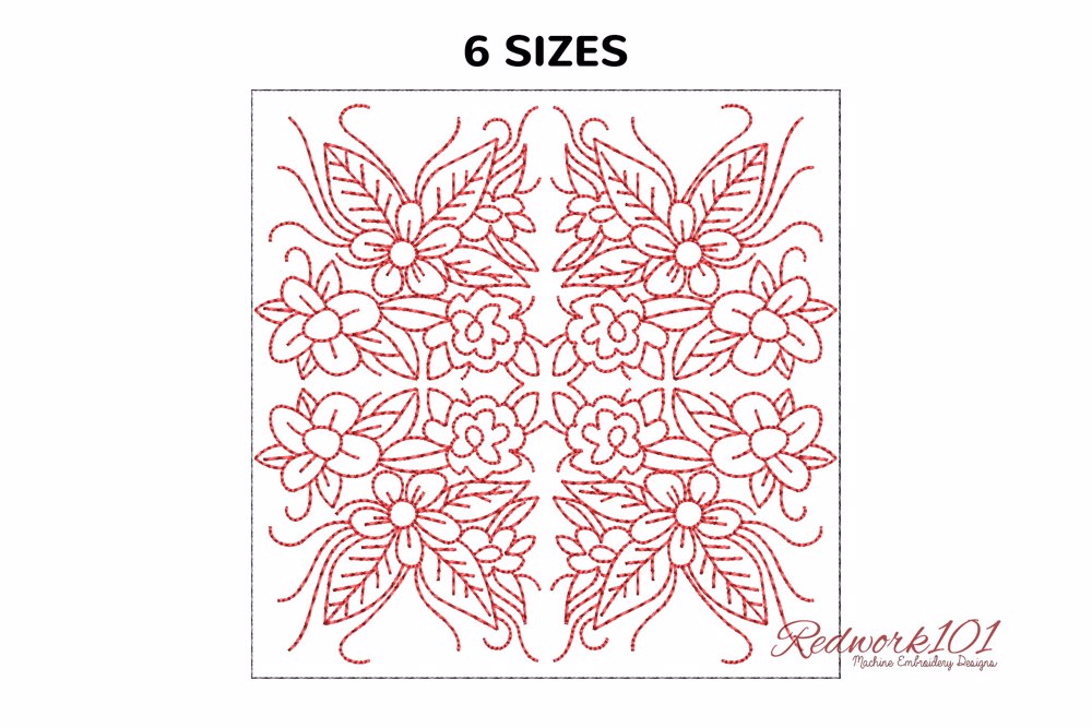 Floral Quilt Block