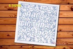 Happy Birthday With Flowers Pattern