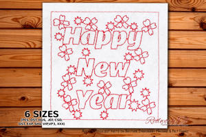 Lovely Happy New Year with Flowers