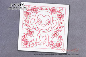 Gorgeous Happy Monkey With Flowers