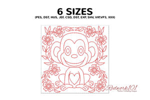 Gorgeous Happy Monkey With Flowers