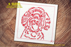 Cute Goldendoodle Dog Face