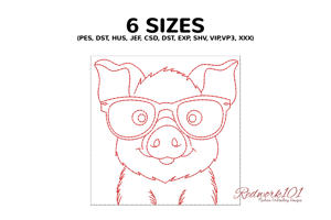 Cute Piglet Wearing Stylish Glasses