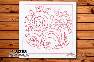 Pretty Snail With Flowers