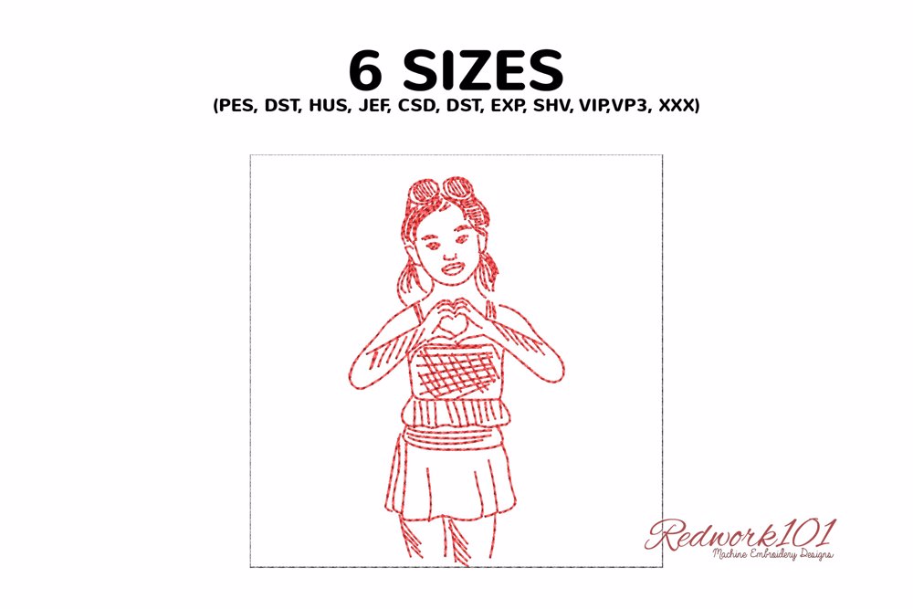 Cute Girl Making Heart Shape From Hand