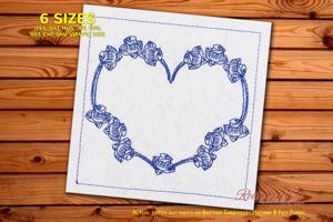 Floral Frame Heart Shape