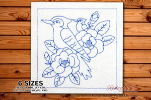 Woodpeckers and Camellia Flowers