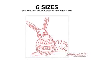 Bunny Behind Easter Egg