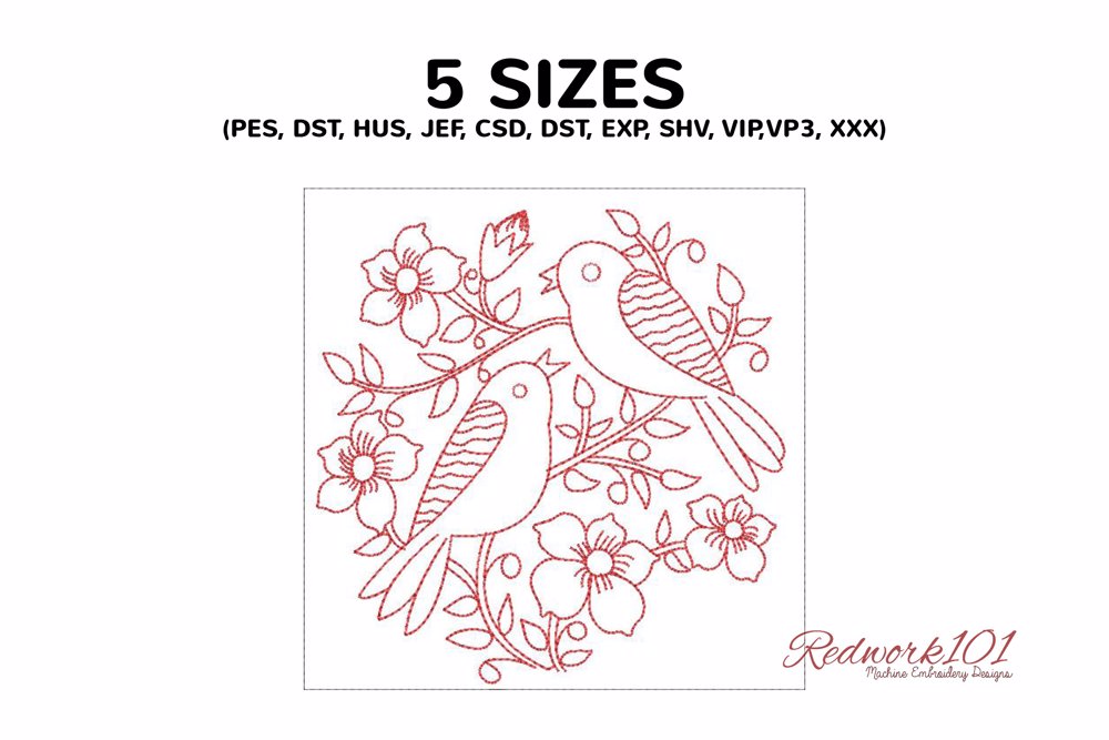 Birds Sitting In Flower Garden