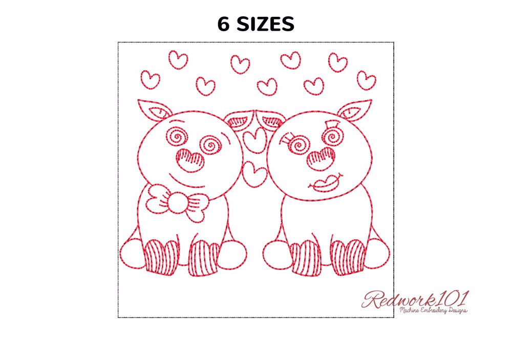 Cute Piggie Love on Valentine