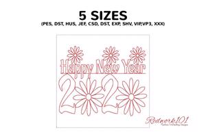 Flower Design New Year 2020