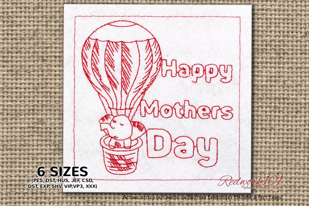 Mother's Day Elephant in Hot Air Balloon
