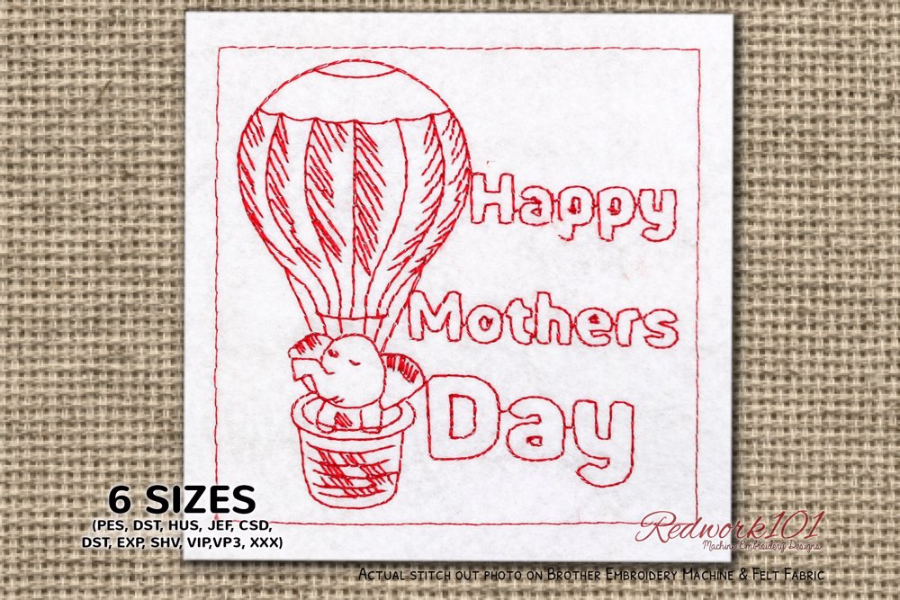 Mother's Day Elephant in Hot Air Balloon