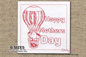 Mother's Day Elephant in Hot Air Balloon