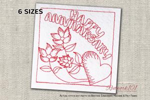 Flower in Happy Anniversary
