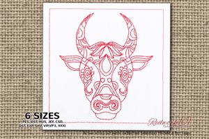 Abstract Bull Head Taurus Symbol