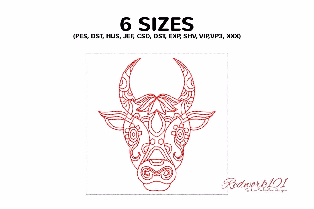 Abstract Bull Head Taurus Symbol