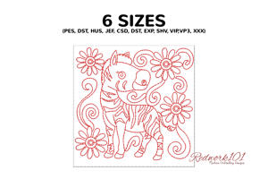 Pretty Zebra With Floral Pattern