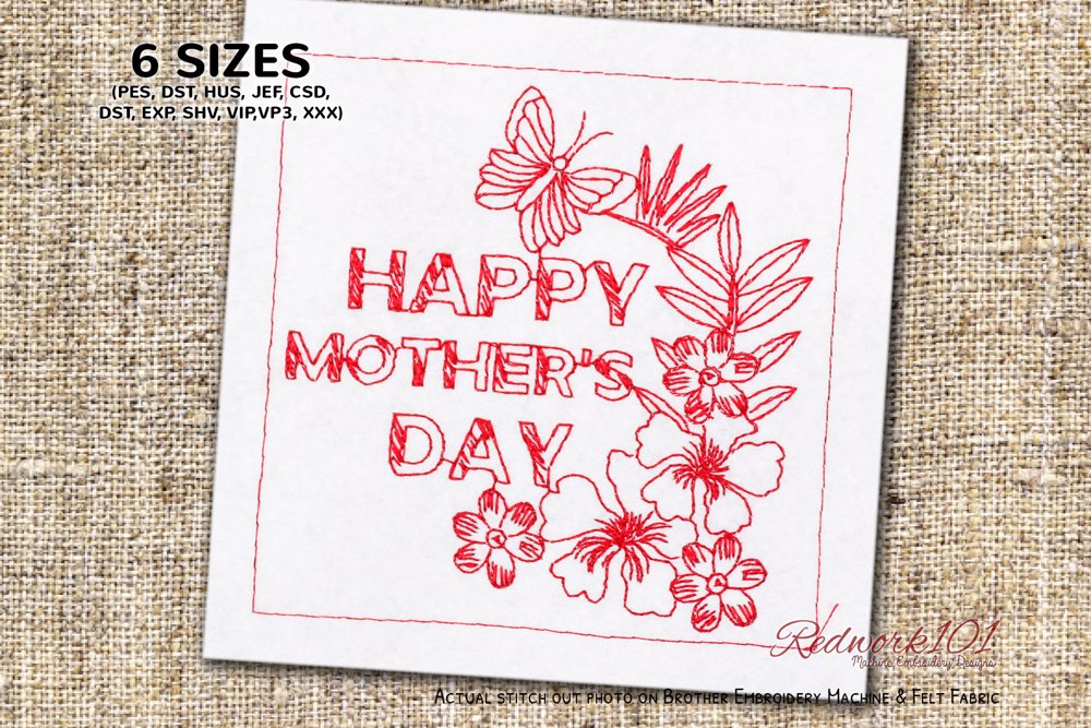 Happy Mother's Day with Butterfly Design