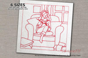 Relaxing Woman Knitting