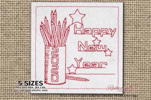 Coloring Pencil Box New Year