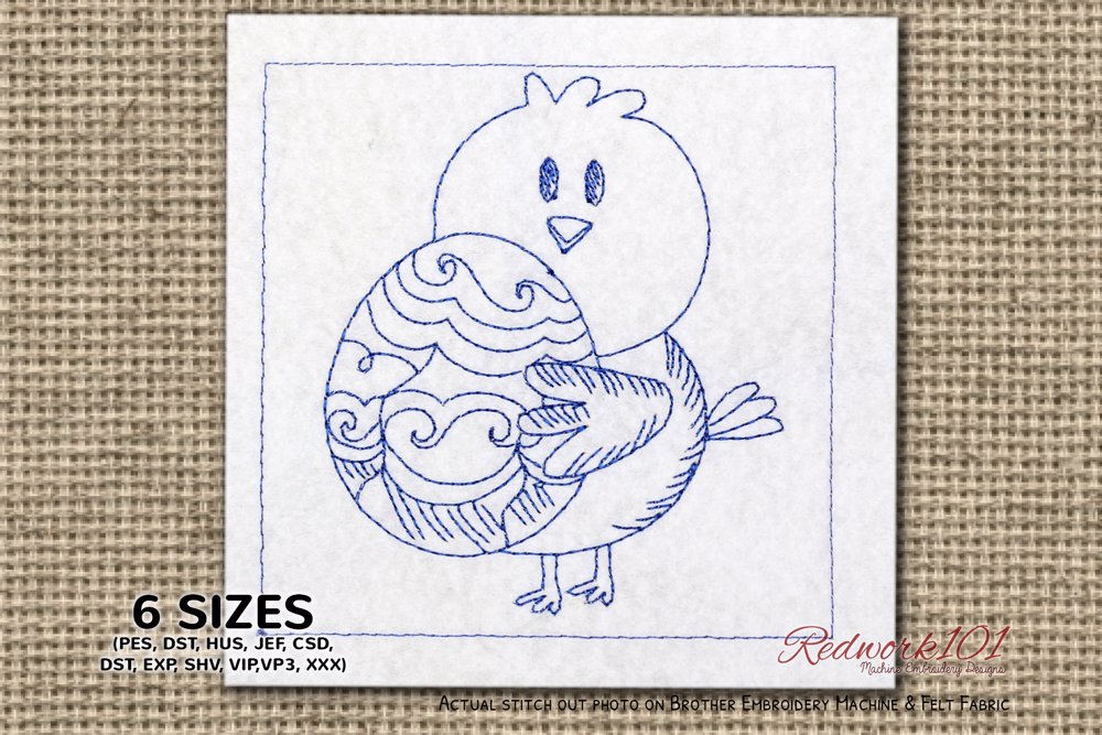 Cute Chick with Easter Egg