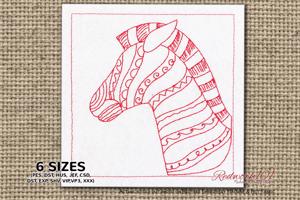 Zentangle Stylized Zebra Head