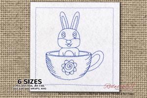 Easter Bunny in Coffee Cup