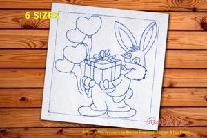 Rabbit with Gift Box