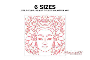 Sweet Buddha Face with Floral Background