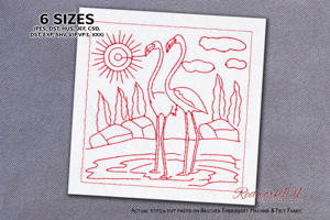 Elegant Phoenicopterus Standing In Lake