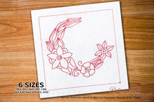 Elegant Moon With Floral Pattern