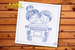Lovely Couple Driving Car