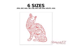 Mandala Patterned Cat