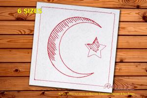 Crescent and star symbols of islamic faith