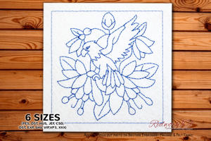 Majestic Eagle and Fuchsia Floral Design