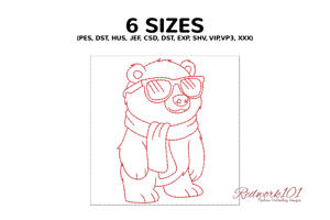 Polar Bear with Sunglasses and Scarf