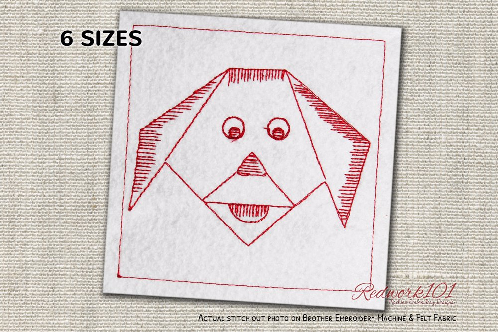 Handmade Origami Dog Face