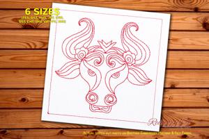 Bull head symbol of Taurus zodiac 