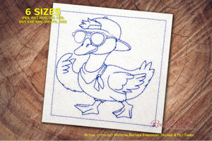 Trendy Duck with Sunglasses and Cap