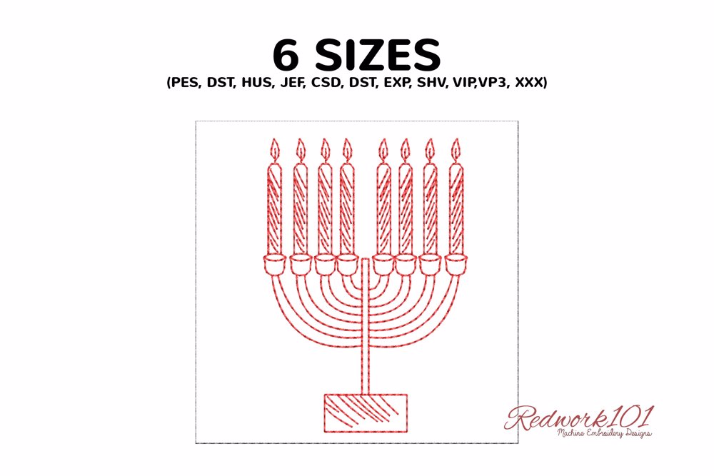 Hanukkah menorah with candles