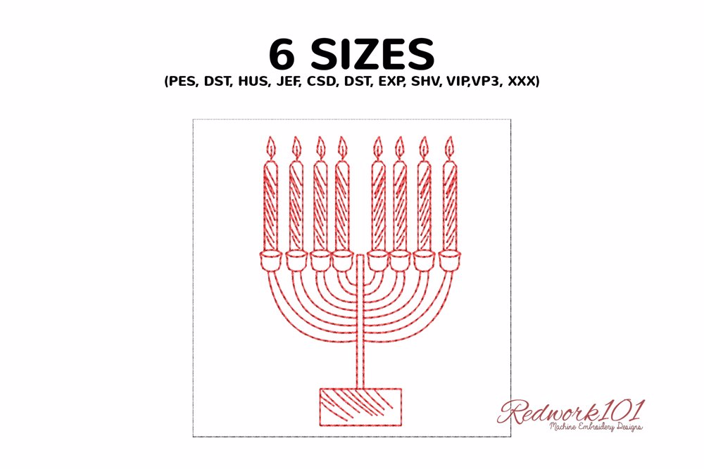 Hanukkah menorah with candles