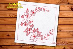 Floral Decorated Crescent Moon design