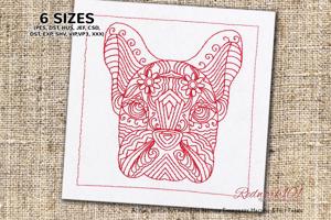 Zentangle Stylized Dog Face 