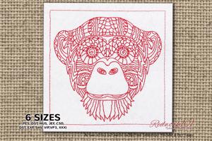 Mandala Stylized Monkey Face