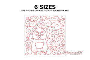 Pretty Panda with Swirly Pattern