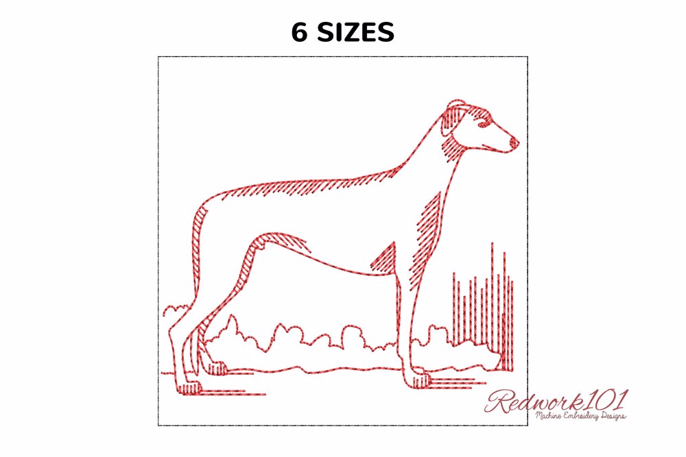 A Greyhound Dog on nature frame